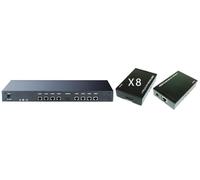 SPLITTER HDMI CON ESTENSORE DI SEGNALE SU CAVO ETHERNET 8 USCITE