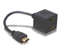 Splitter HDMI DeLOCK 1 maschio a 2 femmine 0,2 m
