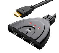 Splitter HDMI Switch Splitter 3 in 1 Out Splitter segnale è stabile e liscio UHD Switcher per Switch, per X-Box, HDTV, laptop, PC, console di gioco (1080P)
