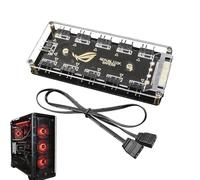 Splitter hub ARGB - 11 porte di interfaccia, 5 V 3 PIN, dimensioni compatte di 91 x 41 x 15 mm, design di alimentazione stabile | Per controllare ed estendere l'illuminazione RGB dei case del PC