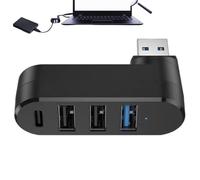 Splitter Hub USB 3.0 rotante ed espansore a 4 porte per laptop e auto | Stazione adattatore USB a più porte per ricarica rapida, sincronizzazione dei dati ed espansione 'accesso USB per