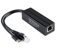 Splitter industriale Gigabit PoE con conforme IEEE 802.3af/at 10/100/1000Mbps, adattatore splitter Power Over Ethernet per Raspberry Pi 5 4B 3B+ 3B + 3B/telecamera di rete, uscita 5V 5A 25W, porta USB