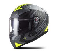 LS2, Casco Moto Integrale VECTOR II SPLITTER Matt Titanium H-V Yellow, M