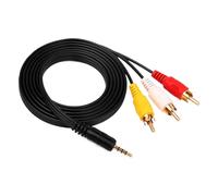 Splitter - J Jack Phono, Plug Aux | Linea Audio Da 3,5 Mm Per Controller Video, Stazione Per Dock TV Con Cuffia Stereo DJ Turntable, Connettore Bianco Rosso Placcato In Oro Per L'apparecchiat