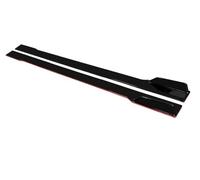 Splitter Labbro Diffusore Spoiler Laterale Da 78,7" Per Cadillac ATS CTS CTS-V, Estensioni Del Pannello Sottoporta, Kit Carrozzeria, Paraurti Per Auto(Black Red side)