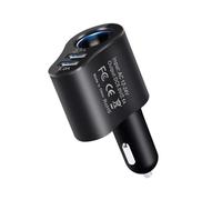 Splitter per accendisigari da auto, caricatore da auto, caricatore USB per auto con 2 prese, presa di ricarica rapida per caricabatterie da auto 12 V/24 V, adattatore per presa di corrente, caricatore