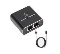 Splitter per Cavi di Rete con Accesso Internet Simultaneo da 1 A 2 Splitter RJ45 con per da 1 A 2 Porte Ethernet Gigabit