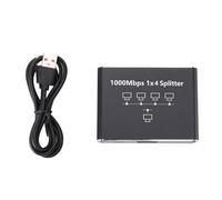 Splitter per connettore RJ45 con cavo di alimentazione USB, splitter Gigabit Ethernet 1000 Mbps per computer, TV e console di gioco, adattatore di rete cablato ad alta velocità in (da 1 a 4)