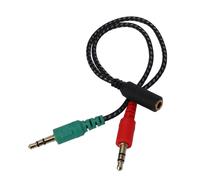 Splitter per cuffie compatibile con computer, adattatore per auricolari compatibile con audio e microfono