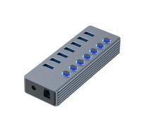 Splitter per hub dati USB 3.0 a 7 porte ad alta velocità con interruttori di alimentazione individuali per PC, laptop e altro ancora