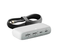 Splitter per hub di tipo C con capacità di ricarica totale di 100 W per notebook e gadget, 2 USB C + 2 porte USB 4 porte