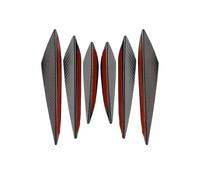 Splitter per paraurti anteriore Auto Paraurti Anteriore Gomma Labbro Diffusore Splitter Pinne Canard Ali Coche Adesivi Per Il Corpo Delanteros(6Pcs carbon fiber)