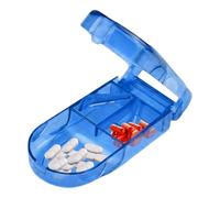 Splitter per pillole da viaggio | Taglierina portatile per pillole con smerigliatrice e stoccaggio: piccola e compatta per casa, viaggi e vita quotidiana, comodo e facile da usare