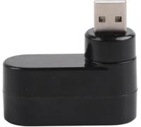 Splitter per porta USB, hub USB per porte hub USB per laptop, mini hub USB 2.0 ruotabile, adattatore hub per PC, notebook, laptop (nero)