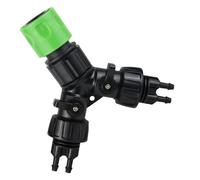 Splitter per rubinetto a 2 vie, resistente, antiruggine, distributore generale per tubi da giardino, raccordi a sgancio rapido da 3/4" per serre da esterno, piccolo sdoppiatore per irrigazione