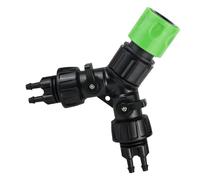 Splitter per rubinetto a 2 vie, resistente e antiruggine, distributore generale per tubi da giardino, raccordi a sgancio rapido da 3/4" per esterni con presa multipla per irrigazione automatica