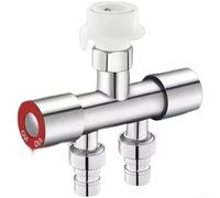 Splitter per rubinetto della lavatrice multi interfaccia in acciaio inossidabile 304 con 1 ingresso 2 uscite per la gestione dell'approvvigionamento idrico a doppio dispositivo (F)