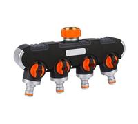 Splitter per rubinetto, separatore per tubi da giardino, Splitter a 4 vie multitifunzionale a 4 vie a 4 vie, Adattatore connettore gocciolabile a prova di perdite per sistemi di schizzo