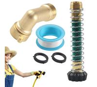 Splitter per tubo da giardino a 2 vie, collegamento rapido per rubinetto con protezione a molla, adattatore per rubinetto da 19 mm con filettatura, connettore 2 uscite per caravan patio giardino e