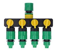 Splitter per tubo dell'acqua Splitter per rubinetto da giardino a 4 vie Materiale ABS durevole Connettore rapido per irrigazione del patio del giardino agricolo in acciaio