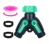 Splitter per Tubo - Splitter per Rubinetti 'Acqua | Divisore per Tubo A 2 Vie in Pesante con Manico Ergonomico, Distribuzione 'Acqua Ad Alta Pressione Fit da 1/2 Pollici A 3/4 Pollici P