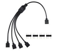 Splitter per ventola ARGB da 30 cm per PC con striscia luminosa (nero da 1 a 4)
