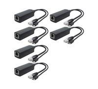 Splitter PoE Gigabit 5V Confezione da 6, USB Tipo C, Adattatore da 48V A 5V 2.4A, Conforme A IEEE 802.3Af