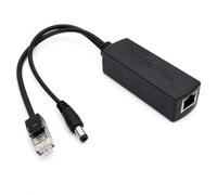 Splitter PoE standard da 48 V a 12 V 1A-2 A, adattabile a entrambi i protocolli IEEE802.3AF/AT, compatibile con la maggior parte delle telecamere di sicurezza IP, nero, confezione da 1