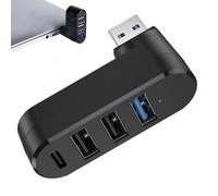 Splitter Porta USB 3.0, Hub USB 3.0 | Splitter USB Ruotabile Con 4 Porte - Splitter USB Per Stazione Adattatore USB Girevole Per Espansione Multi Porta USB Con 4 Porte Per Laptop, PC, Tablet, Console,