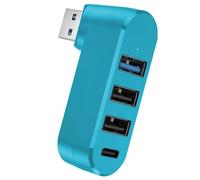 Splitter Porta USB - 4 Porte USB 3.0 Cubo, Espansore Multiplo USB Rotativo | Adattatore Di Trasferimento Dati Rapidi, Stazione Di Espansione USB Portatile Per Computer Portatile, Com