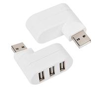 Splitter Porta USB, Splitter USB Mini Ruota Adattatore Splitter Hub USB Hub Porte USB 2.0 Hub USB per Laptop per PC Notebook Laptop (WHITE)