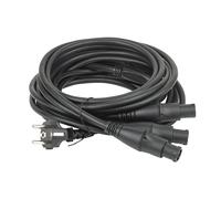 Splitter Schuko a 3x PowerCON - 16 A - 3 m - 1.5 mm² - DAP 90454