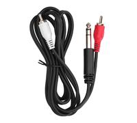 Splitter stereo a Y che converte il connettore maschio da 6,35 mm in RCA maschio. Cavo di prolunga audio con spina placcata in oro resistente alla