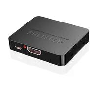 Splitter switch compatibile con HDMI 4K 1x2, amplificatore distributore video 1 in 2 out, doppio display