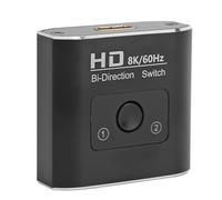 Splitter/Switch HDMI, trasmissione audio e video, True 8K HD, switch bidirezionale a 2 porte 8K 60Hz, retrocompatibile, buona qualità, buona qualità