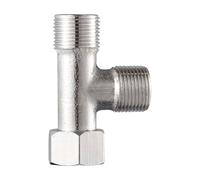 Splitter triplo in acciaio industriale Adattatore a T a 3 vie Costruzione di durata Lunga durata Distributore di acqua Tipo T Splitter per raccordi per tubi