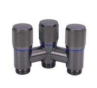 Splitter tubolo, 1 ingresso 3 uscita G1/2 pollici maschio filo splitter valvola a tripla connettore d'acqua di uscita per latte per la lavatrice e le linee di alimentazione del