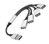 Splitter USB 1 in 4 out 0,25 m maschio a USB femmina adattatore 4 porte Hub USB Y Split Cable Converter Doppio Dual Data Multi Port Power Charger Extender per laptop/Xbox/PS4/PS5/auto