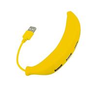 Splitter USB 2.0 - Espansore porta da 14 cm | ABS e rame e hub USB a 4 porte, estensione porta con trasferimento dati più veloce per desktop PC portatile stampante Plug and Play Tech accessorio giallo