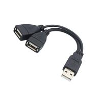 Splitter USB 2 in 1 uscita - Splitter USB 2.0, cavo USB sdoppiatore a Y Cavo sdoppiatore porta USB, cavo sdoppiatore USB ad alta velocità, USB femmina a USB maschio per stampante, tastiera, auto, adat