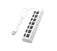 Splitter USB 7 porte Power Expander USB2.0 Adattatore dati singoli interruttori per PC Multi Port con controllo