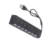 Splitter USB 7 porte Power Expander USB2.0 Adattatore dati singoli interruttori per PC Multi Port con controllo