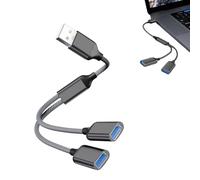 Splitter USB a 2 porte, adattatore 1 in 2 out, cavo di prolunga USB, adattatore doppio US/B maschio a doppia femmina, cavo splitter per ricarica e trasferimento dati, US/B Twin Ada/pter per laptop e
