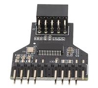 Splitter USB a 9 Pin in Femmina da 1 a 2 Connettore USB2.0 Maschio per Scheda Madre, Facile da Usare, Plug e Riproduci