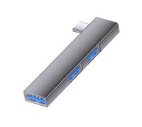 Splitter USB ad angolo di 90 gradi, connettori multidispositivo, plug & play, costruzione in alluminio, accessorio per computer e telefono