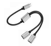 Splitter USB C per la connessione di due dispositivi, cavo splitter tipo CY con hub a doppia porta USB C per il supporto del trasferimento dati ad