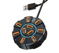 Splitter USB, Docking Station USB Nuovo Hub 1 Trascinare 10 Interfaccia Splitter Adapter Docking Lettore di schede. HUB USB3.0 | HUB USB per laptop, adattatore 4K USB 3.0 5 GBps veloce Multiport