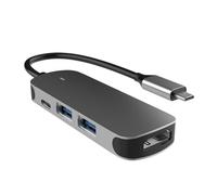 Splitter USB multiplo con porta di tipo C e USB3.0 Trasmissione dati veloce da 5 Gbps 1000 Mbps Ethernet RJ45 Adattatore Gigabit Hub USB portatili