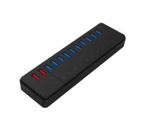 Splitter USB OTG a 7 porte e 10 porte, sottomarca QIC, HUB USB 3.0 industriale con adattatore di alimentazione da 12 V, caricatore di supporto compatibile con il computer(QIC 12 port EU)