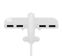 Splitter USB uno per quattro hub docking, USB 2.0 Expander hub dati a 4 porte multifunzione Extender (colore: bianco)